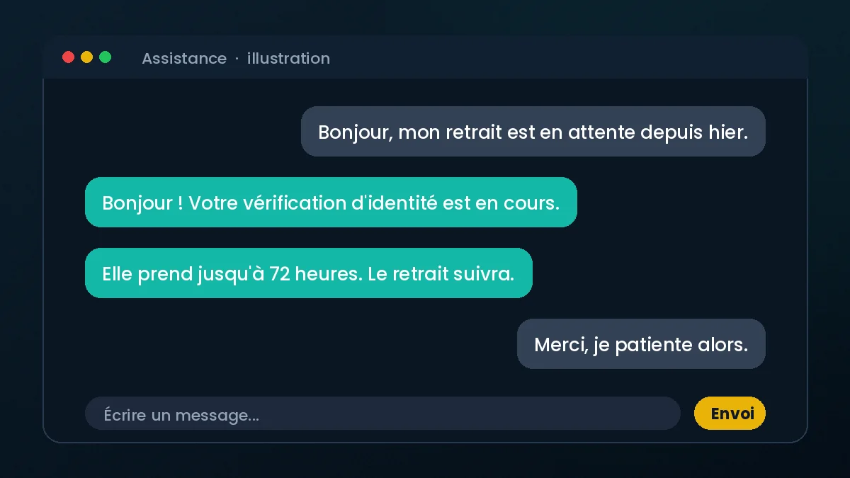 Illustration d'une conversation avec le service client