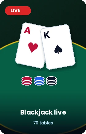 Blackjack en direct sur Shiny Wilds